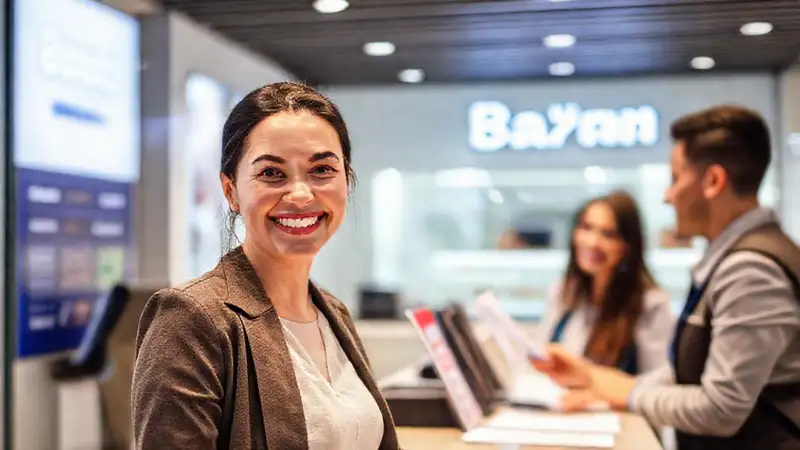 Banco moderno ofrece un servicio amigable