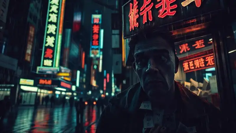 Ciudad nocturna, dinero y ansiedad