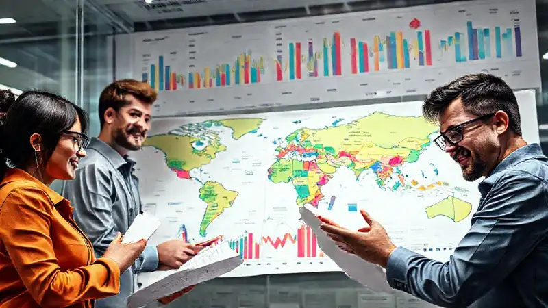 Análisis financiero global optimista y profesional