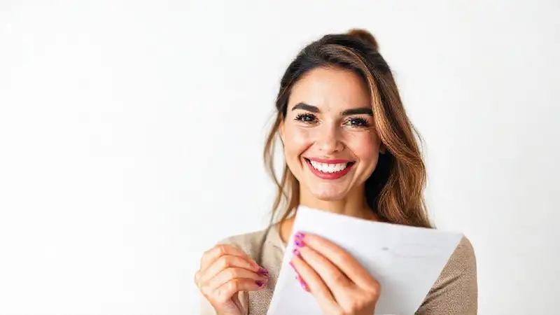 Una mujer sonríe a un futuro financiero