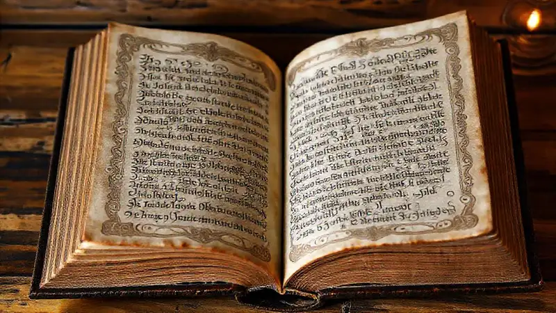Un libro antiguo irradia misterio y sabiduría