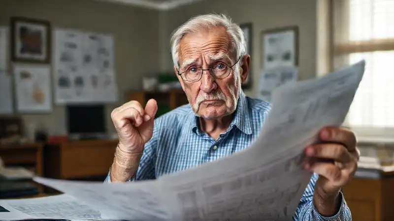 Un anciano se enfrenta a información compleja
