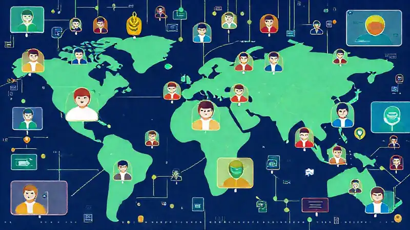 Finanzas globales digitales se conectan visualmente
