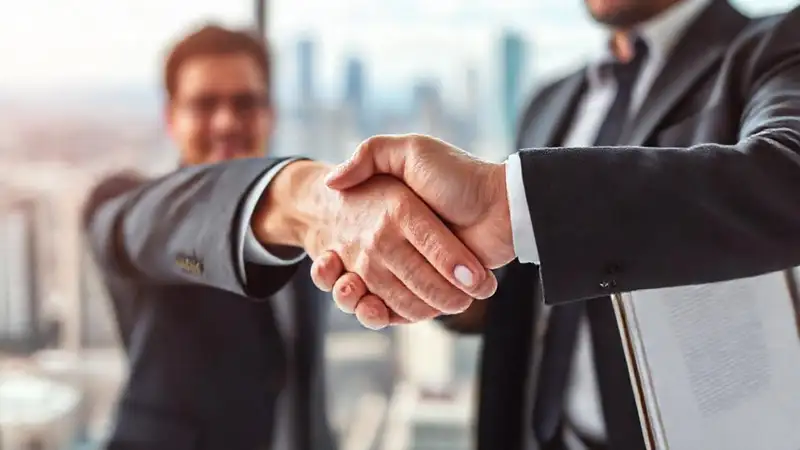 Éxito empresarial moderno y transparente