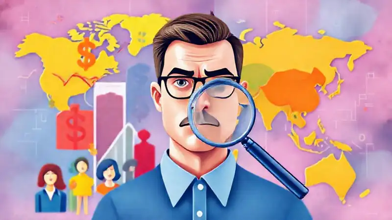 El mercado global fluctúa visualmente