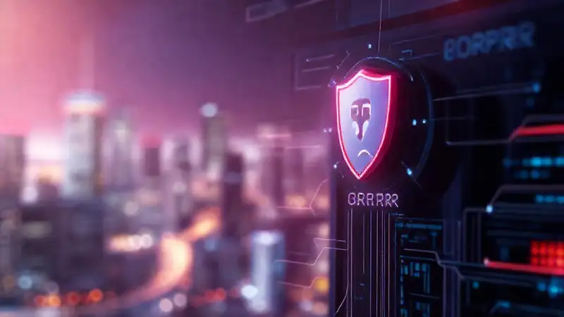 Banco futurista con protección de datos