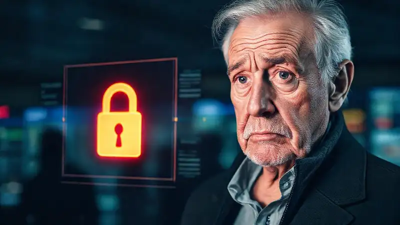 Un anciano confuso enfrenta el banco online