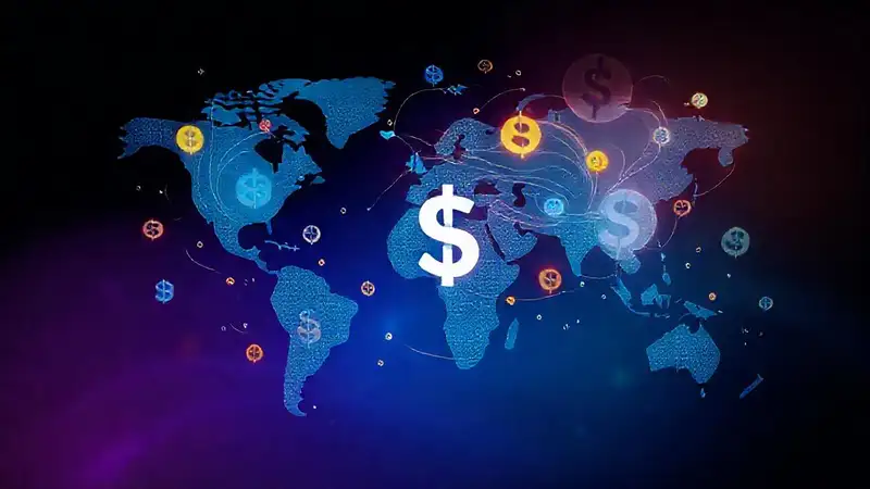 Dinero global se muestra de forma moderna