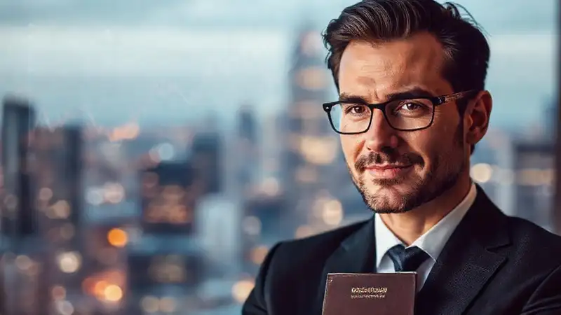 Un hombre de negocios confiado y exitoso