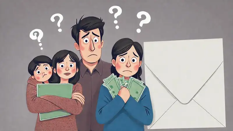 Una familia preocupada recibe un gran dinero