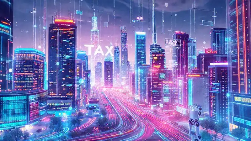 Ciudad futurista digital, optimista y limpia