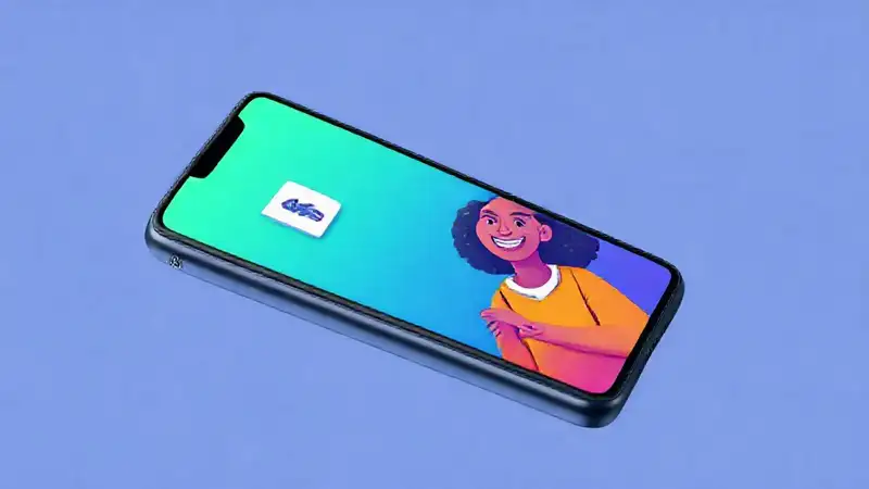 Un smartphone muestra pago digital feliz