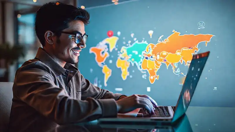 Un expatriado encuentra oportunidades globales digitales