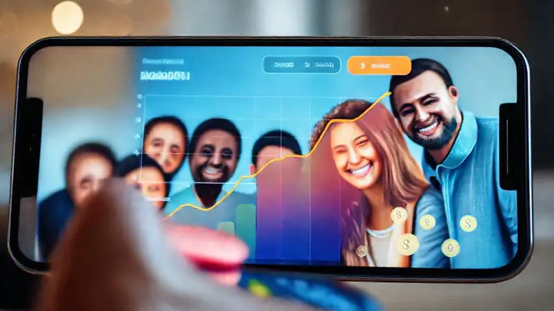 Banca digital moderna impulsa ahorros felices