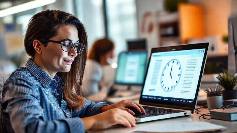 Trabajo concentrado y éxito financiero online