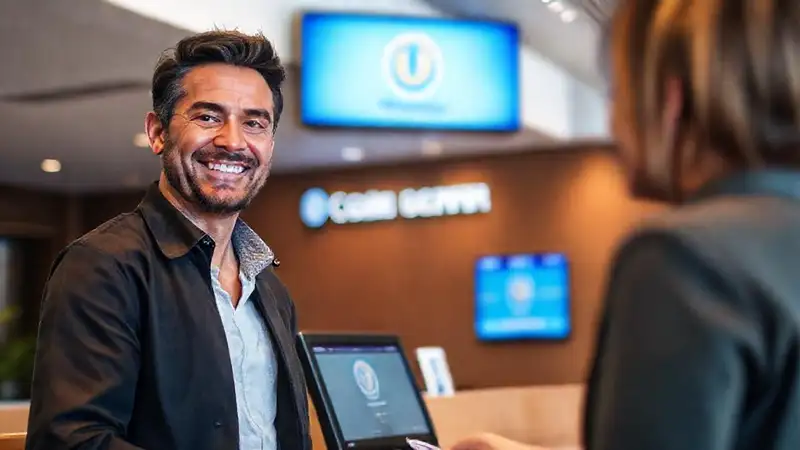 Banco moderno transmite confianza y seguridad
