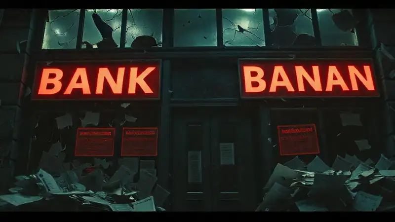 Crisis financiera y desesperación en banco