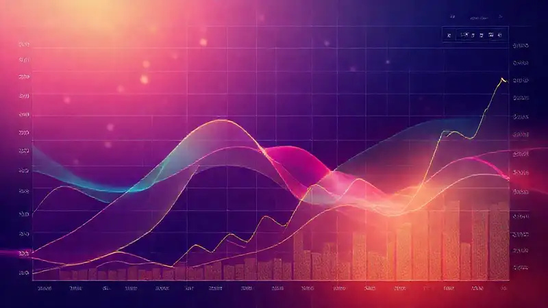 Gráficos financieros digitales son modernos y claros